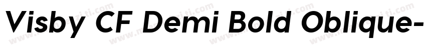 Visby CF Demi Bold Oblique字体转换